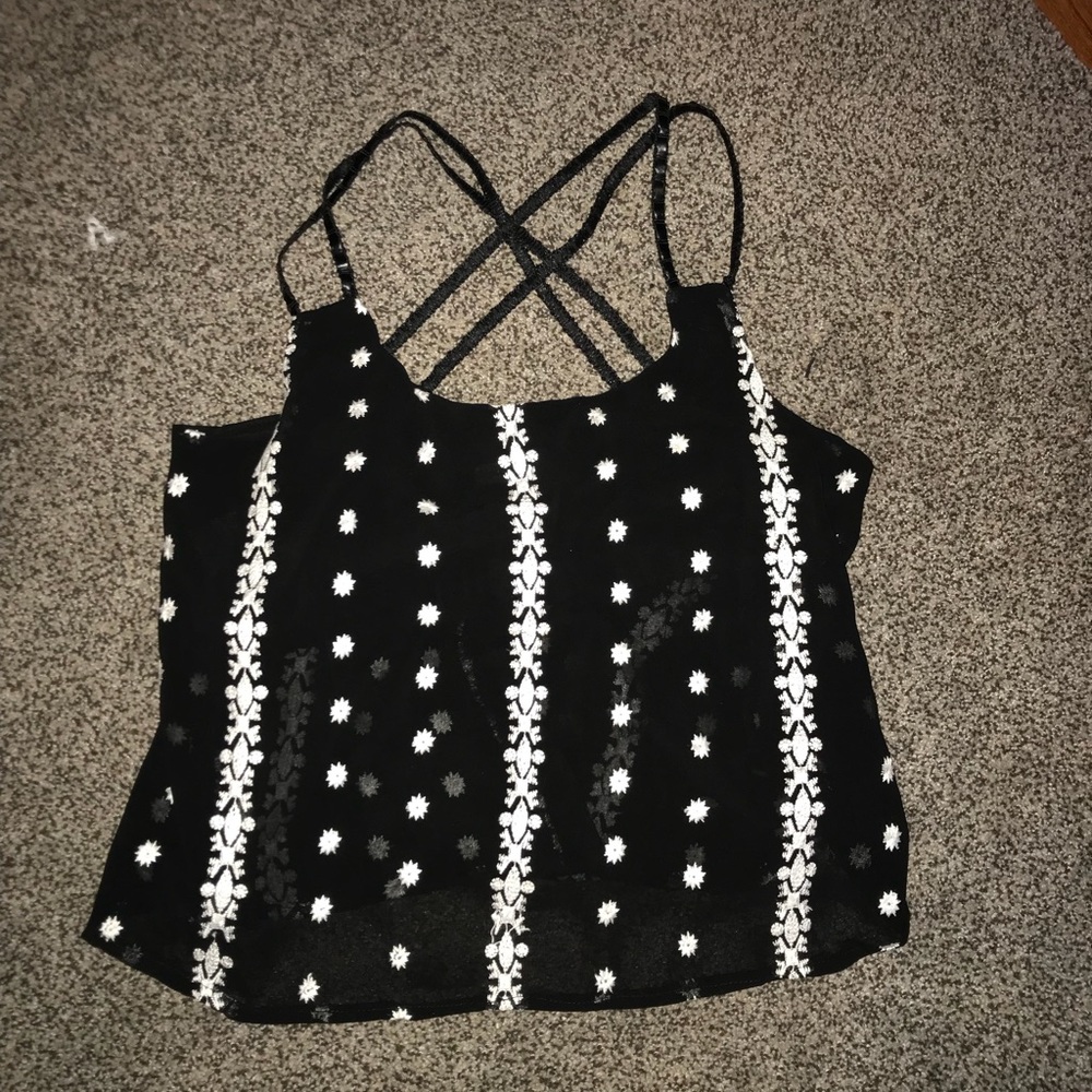 Black and white tank top